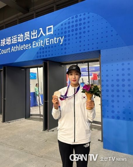 안성시청 지다영, 제19회 항저우 아시안게임 여자 단체전 동메달 획득