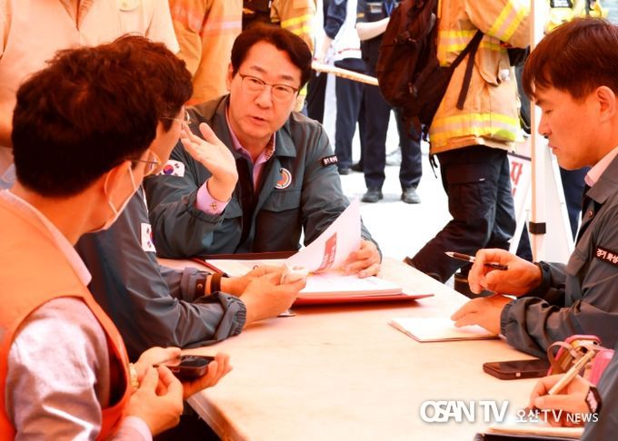 정명근 화성시장, 전곡리 화재현장 주민대피 및 긴급지원 지시... 사고 수습에 총력