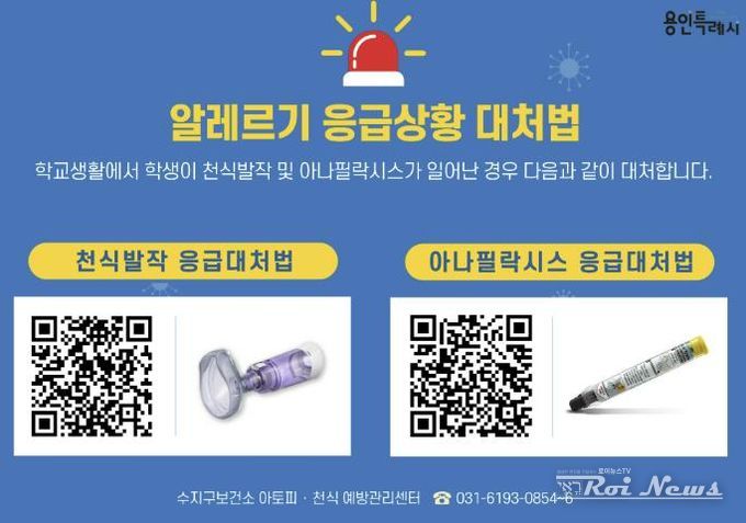 용인특례시가 지역내 미취학안동 관련 기관과 학교에 천식 응급 키트를 보급한다.