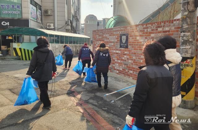 수원시 장안구 송죽동, 설 연휴 맞아 관내 대청소 실시